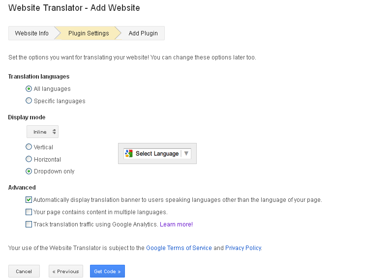 Como poner Google Translation en mi web o blog